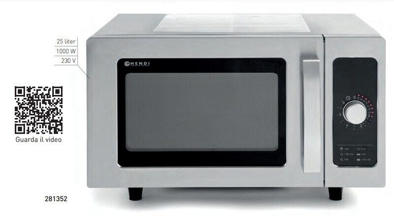 FORNO a MICROONDE 1000W da 25 litri