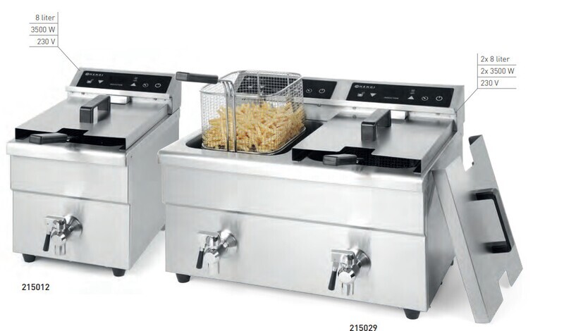 FRIGGITRICE da BANCO ELETTRICA ad INDUZIONE per GASTRONOMIA - 8+8 LITRI DIGITALE
