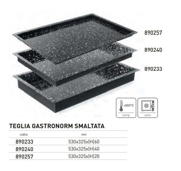 TEGLIA GN 1/1, SMALTATA, H mm60
