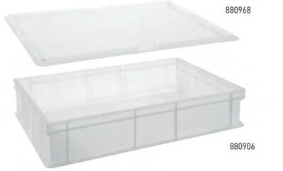 BOX in POLIETILENE per IMPASTO della PIZZA con COPERCHIO - 24 litri - mm 600x400x130h
