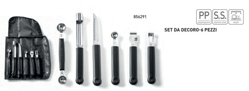 COLTELLI SET DA DECORO 6 PZ CON CUSTODIA