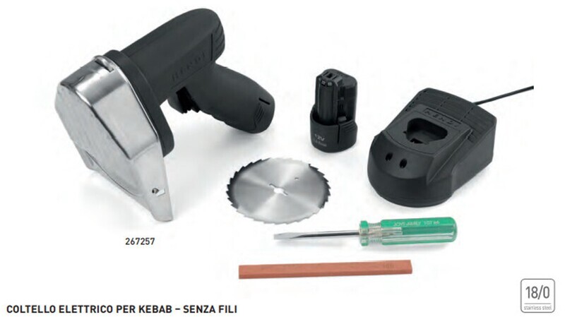 COLTELLO ELETTRICO per KEBAB GRILL A BATTERIA