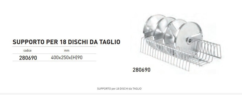 SUPPORTO per 18 DISCHI da TAGLIO