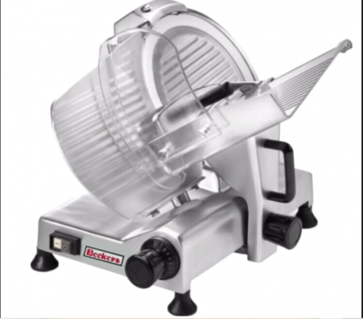 AFFETTATRICE PROFESSIONALE in ALLUMINIO ANODIZZATO a GRAVITA' - mod. "SXZ 220" LINEA ECO