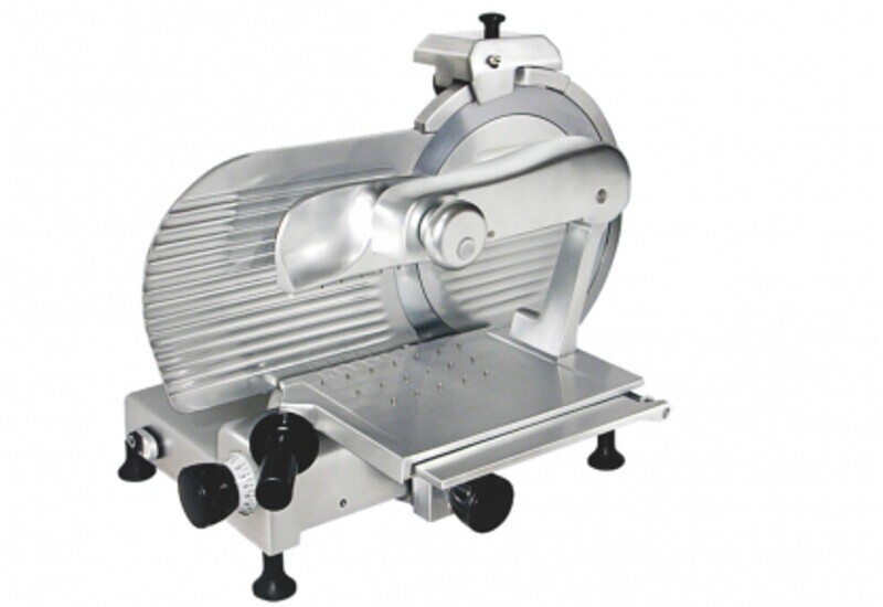 AFFETTATRICE PROFESSIONALE VERTICALE PER SALUMI in ALLUMINIO ANODIZZATO - mod. "VS S 300 FR BLC CEP" LINEA STANDARD