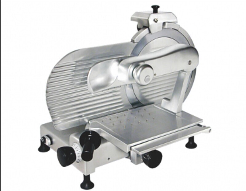 AFFETTATRICE PROFESSIONALE VERTICALE PER SALUMI in ALLUMINIO ANODIZZATO - mod. "VS S 350 FR BLC CEP" LINEA STANDARD