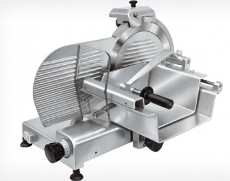 AFFETTATRICE PROFESSIONALE VERTICALE PER CARNE in ALLUMINIO ANODIZZATO - mod. "VC S 350 FR BLC CEP" LINEA STANDARD