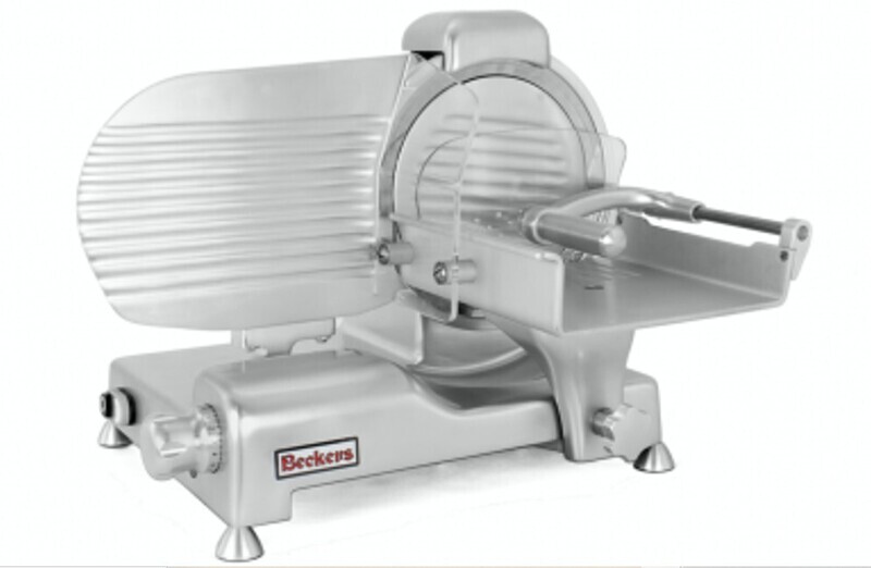 AFFETTATRICE PROFESSIONALE VERTICALE PER CARNE in ALLUMINIO ANODIZZATO - mod. "VRT C 250 CEP BLC" LINEA PLUS