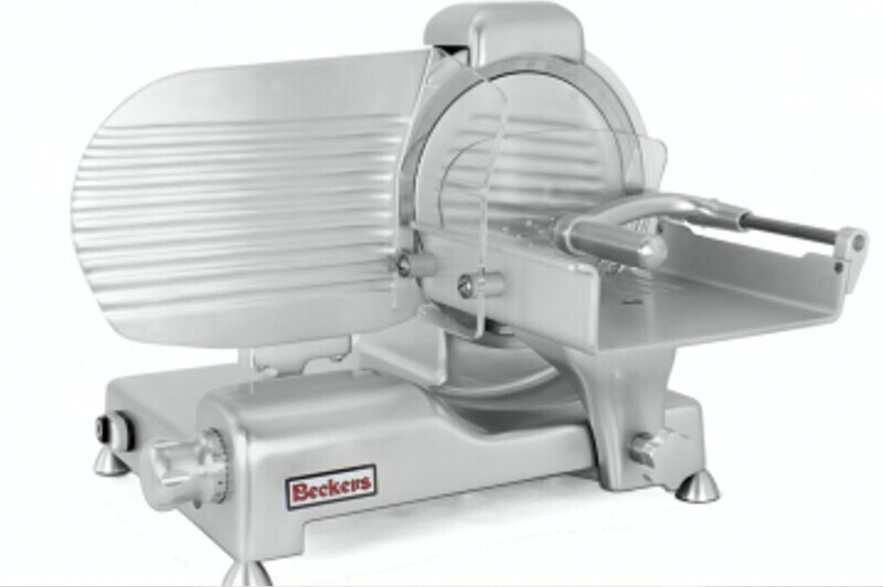 AFFETTATRICE PROFESSIONALE VERTICALE PER CARNE in ALLUMINIO ANODIZZATO - mod. "VRT C 300 CEP BLC" LINEA PLUS