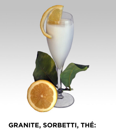 Preparato per GRANITA al gusto di LIMONE, FRAGOLA, PESCA GIALLA, MENTA e MELONE - busta da 500gr per 3 litri di acqua
