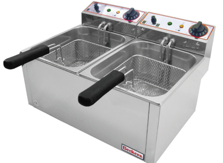 FRIGGITRICE  da BANCO ELETTRICA per GASTRONOMIA - 6+6 LITRI LINEA SUPERIOR