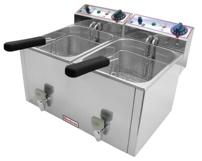 FRIGGITRICE  da BANCO ELETTRICA per GASTRONOMIA - 10+10 LITRI LINEA SUPERIOR