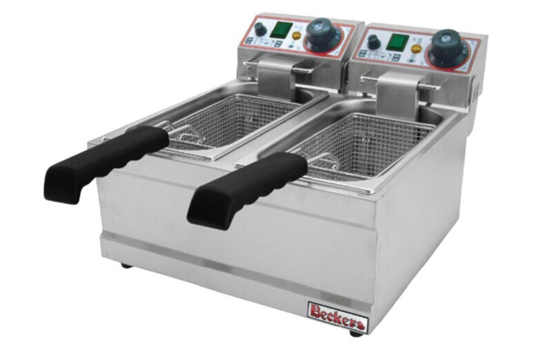 FRIGGITRICE  da BANCO ELETTRICA per GASTRONOMIA - 4+4 LITRI - LINEA LUX