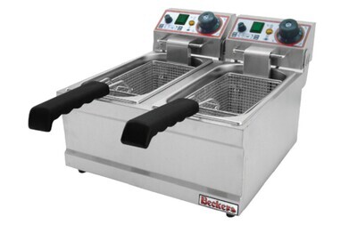 FRIGGITRICE  da BANCO ELETTRICA per GASTRONOMIA - 4+4 LITRI - LINEA LUX