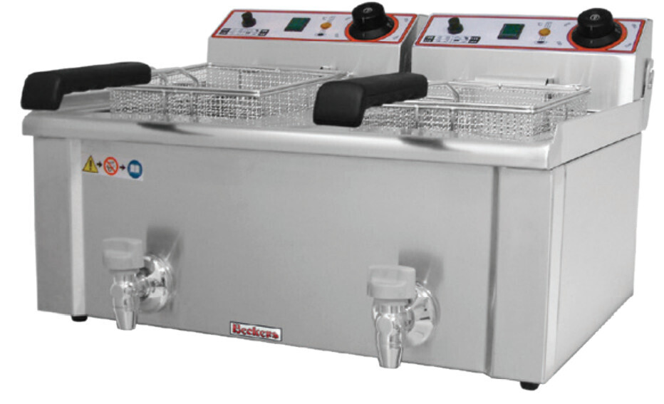 FRIGGITRICE  da BANCO ELETTRICA per GASTRONOMIA - 13+13 LITRI - LINEA LUX
