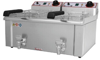 FRIGGITRICE  da BANCO ELETTRICA per GASTRONOMIA - 13+13 LITRI - LINEA LUX