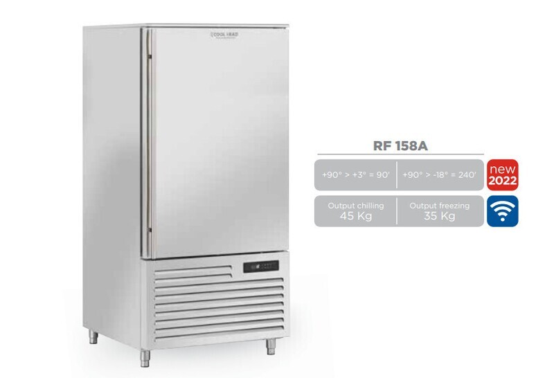 Abbattitore rapido di temperatura, serie PLUS "INDUSTRY 4.0"  15 teglie GN 1/1 o 15 teglie 60x40