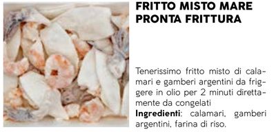 FRITTO MISTO MARE pronta frittura SURGELATO "prodotto gluten free"- 5 kg