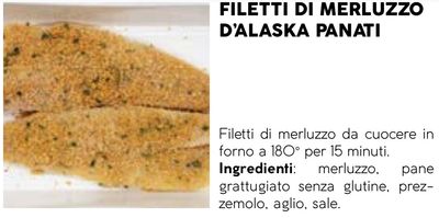 FILETTIDI MERLUZZO D'ALASKA PANATI e SURGELATI "prodotto gluten free" - 6 kg