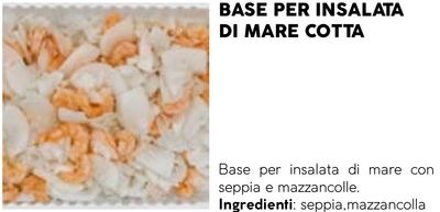 BASE per INSALATA di MARE COTTA e SURGELATA "prodotto gluten free" - 4 KG (8 CONFEZIONI da 500)