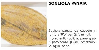 SOGLIOLE dell'adriatico PANATE e SURGELATE "prodotto gluten free" - 6kg