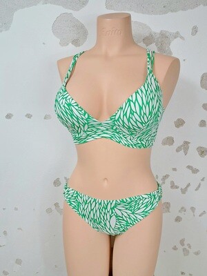 Lingadore Bikini Bandeau button palm groen 6502b/ 6502sh