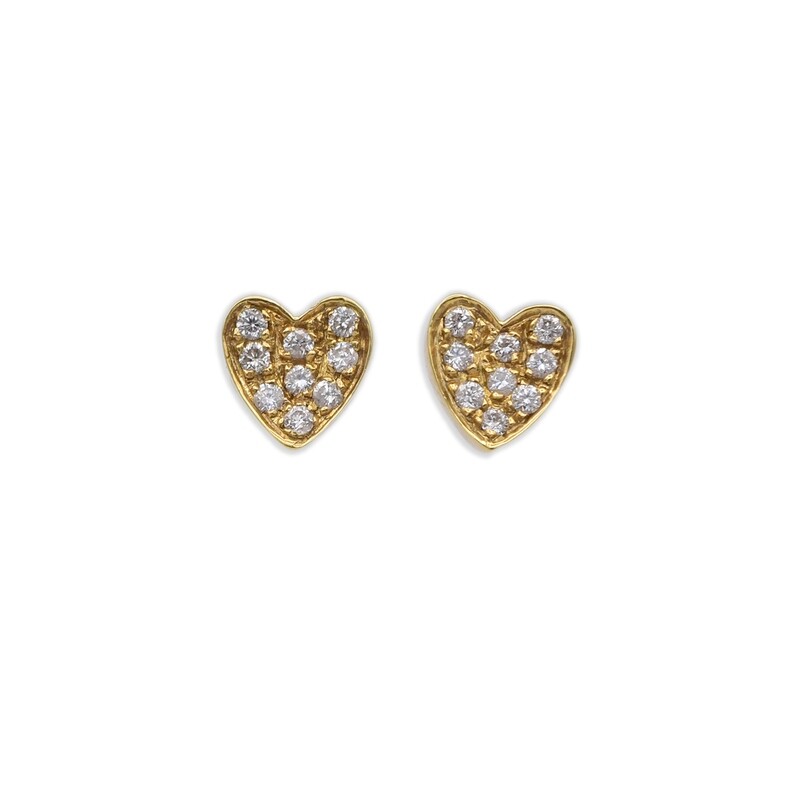 Yellow Heart Earrings