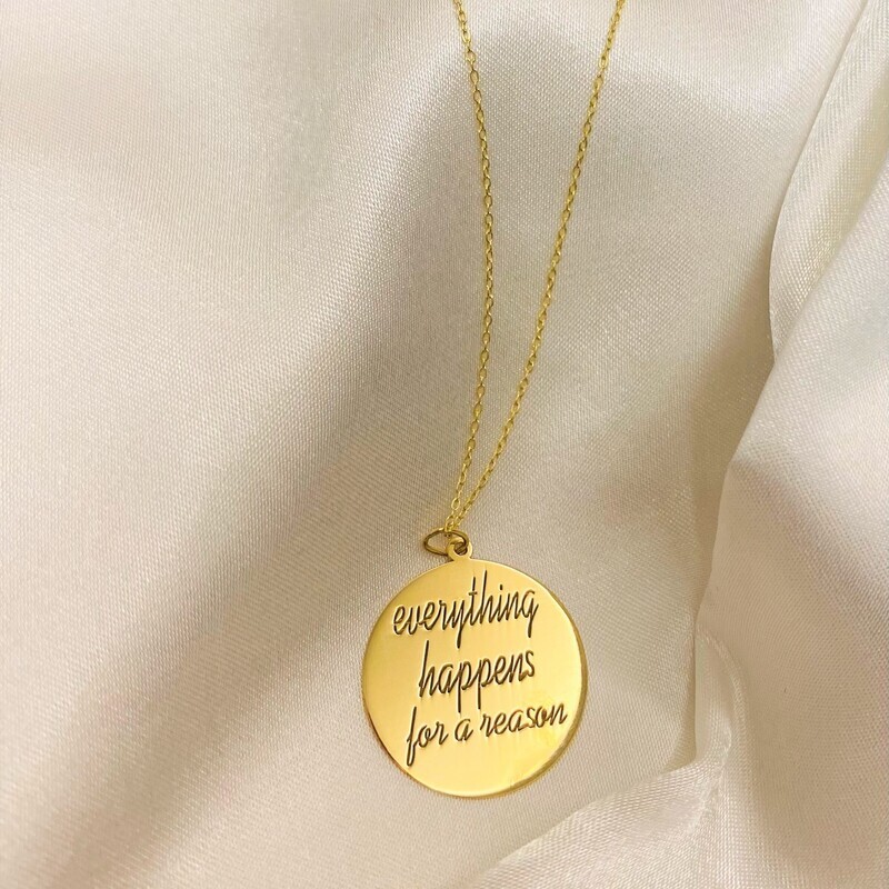 Gold disc necklace