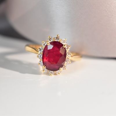 Ruby bridal ring