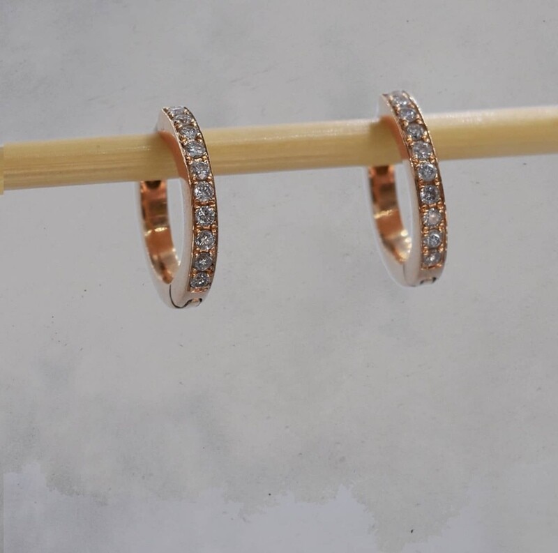 Rose Hoop Earrings