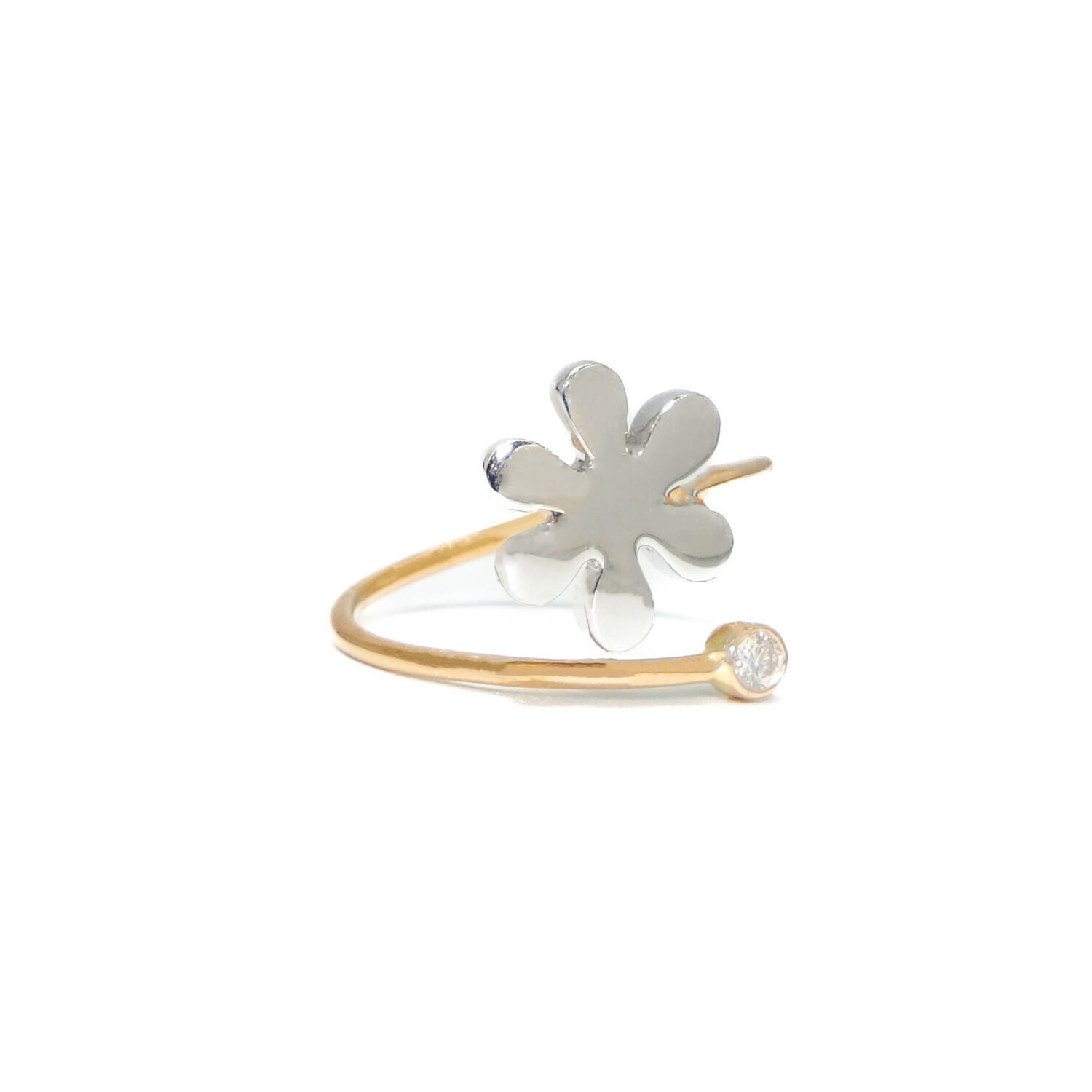 Flower adjustable ring
