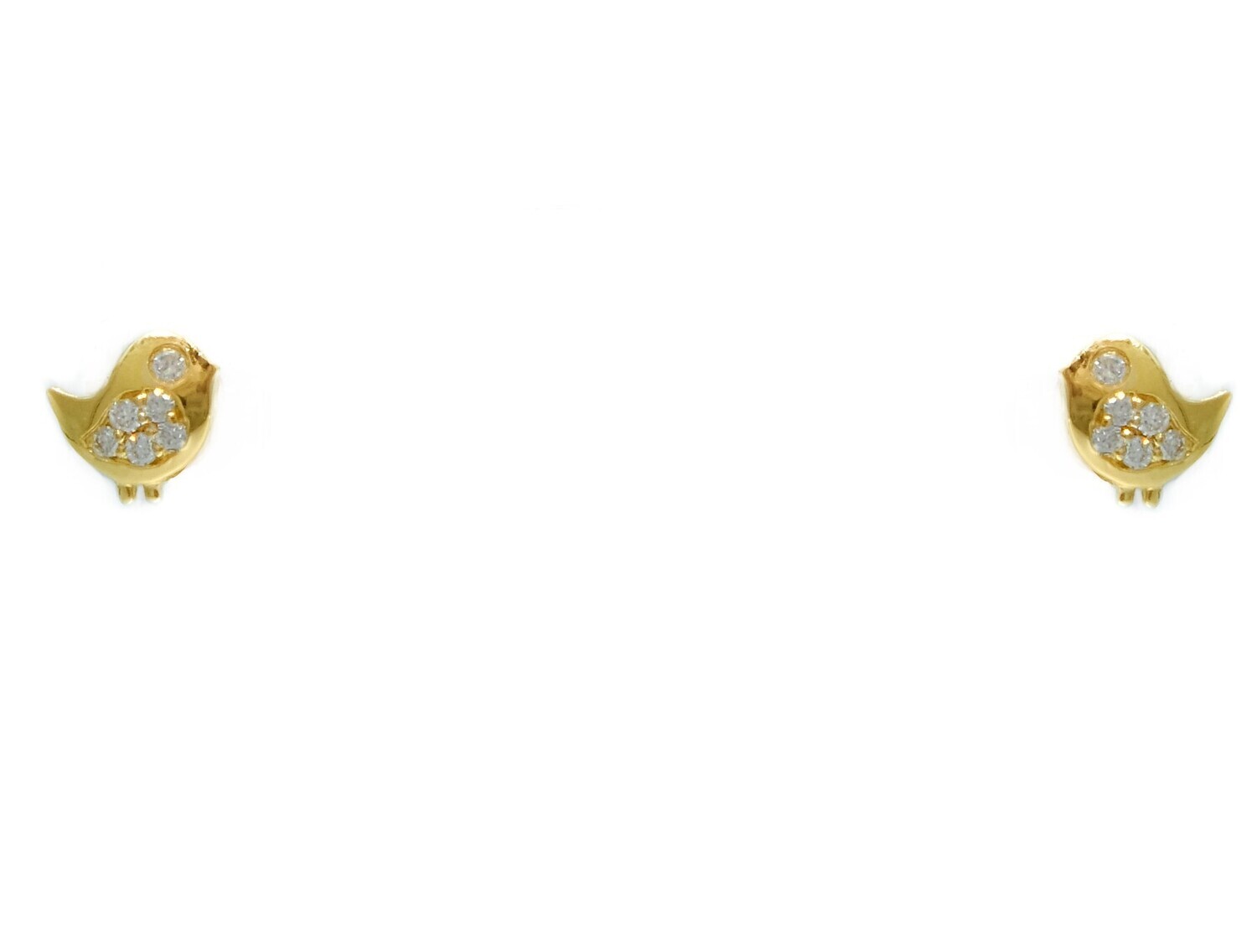 Diamond bird earrings