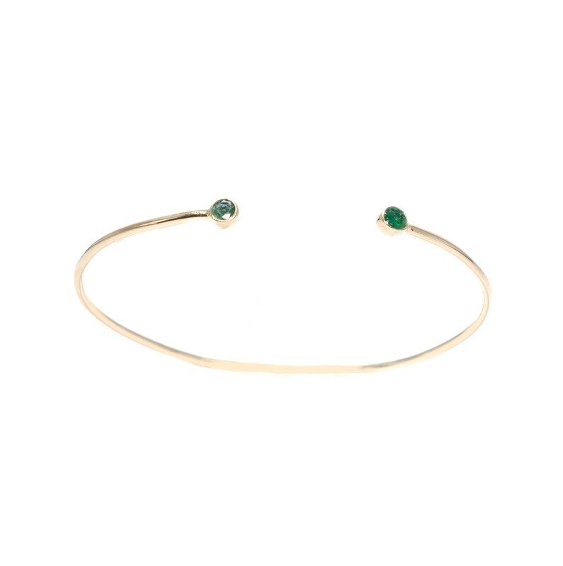 Emerald bangle bracelet