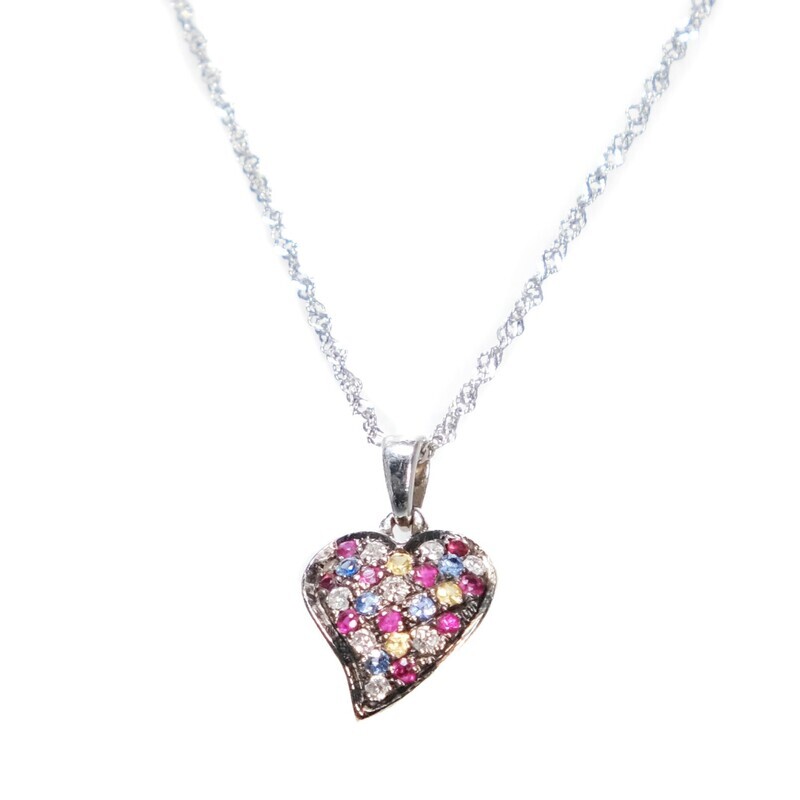 Colorful heart pendant