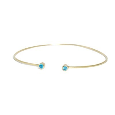 Blue Topaz bangle bracelet