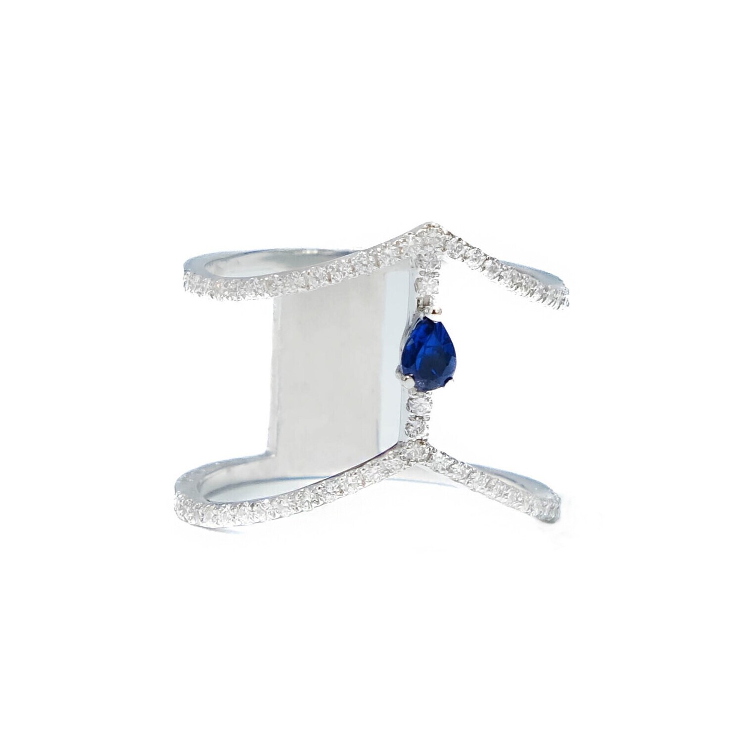 Pear Sapphire ring