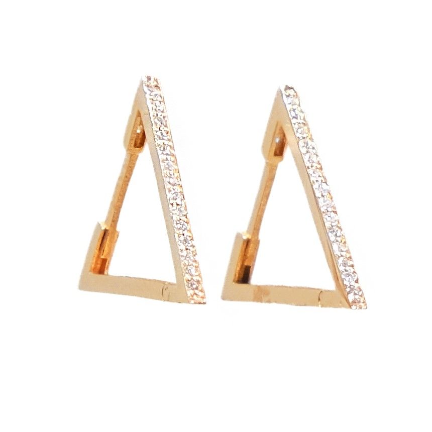 Triangle diamond earrings