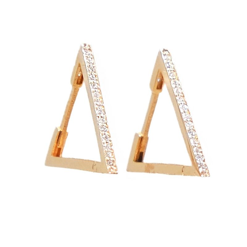 Triangle diamond earrings
