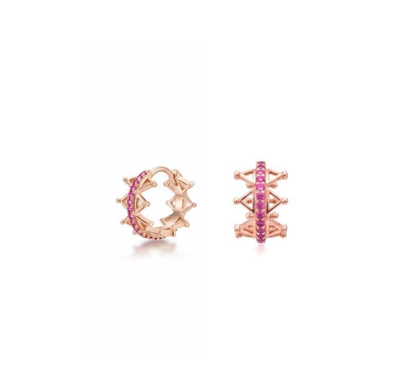 Crown hoop earring