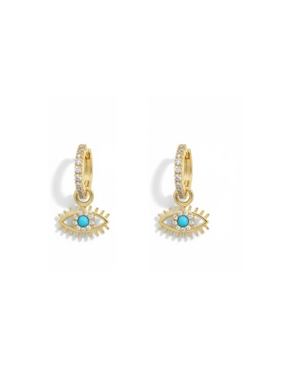 Evil eye hoop earring