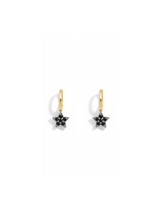 Black star earrings
