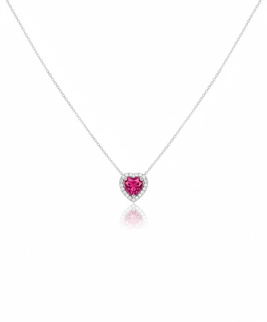 Ruby heart necklace