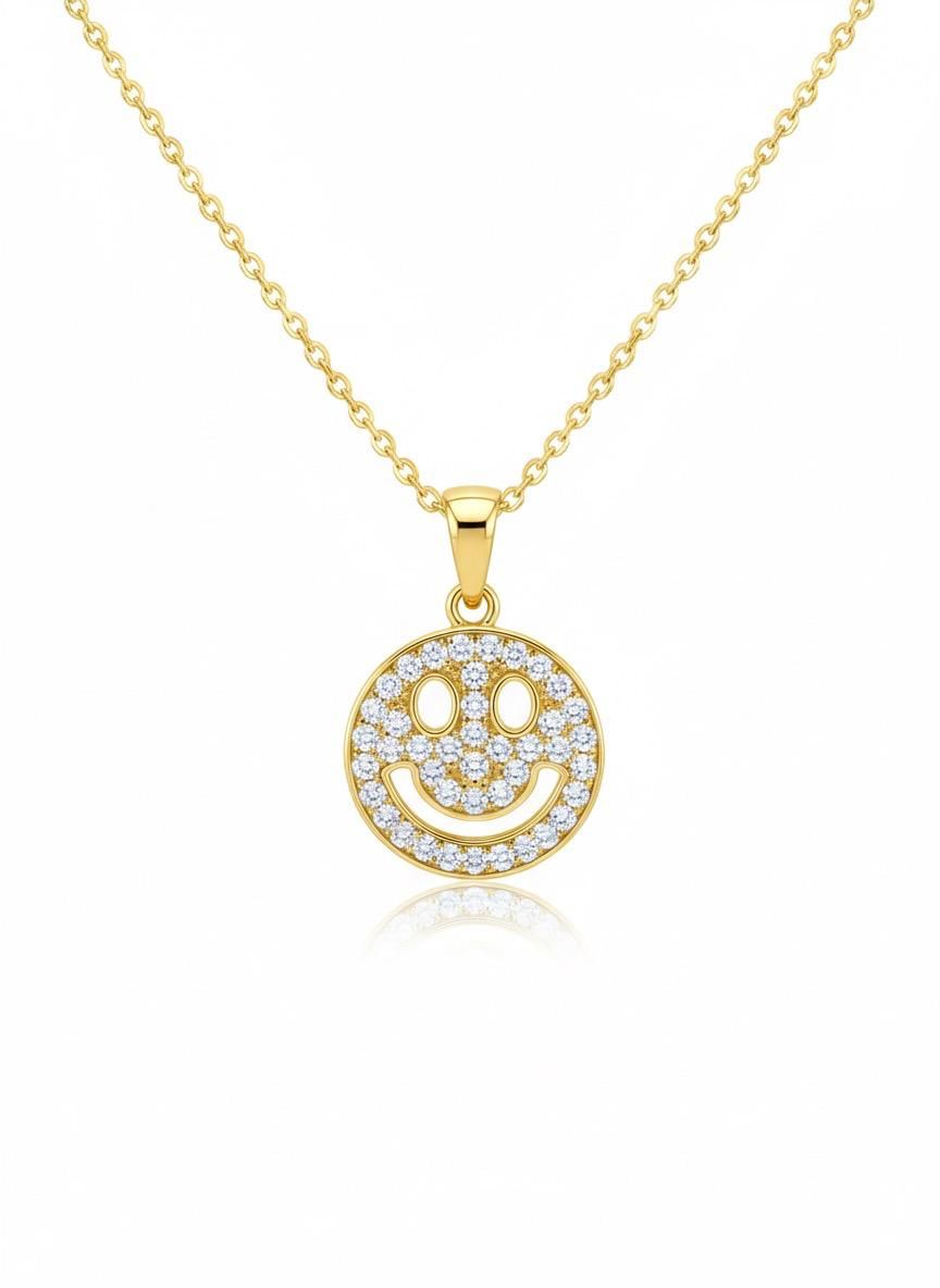 Smiley diamond pendant