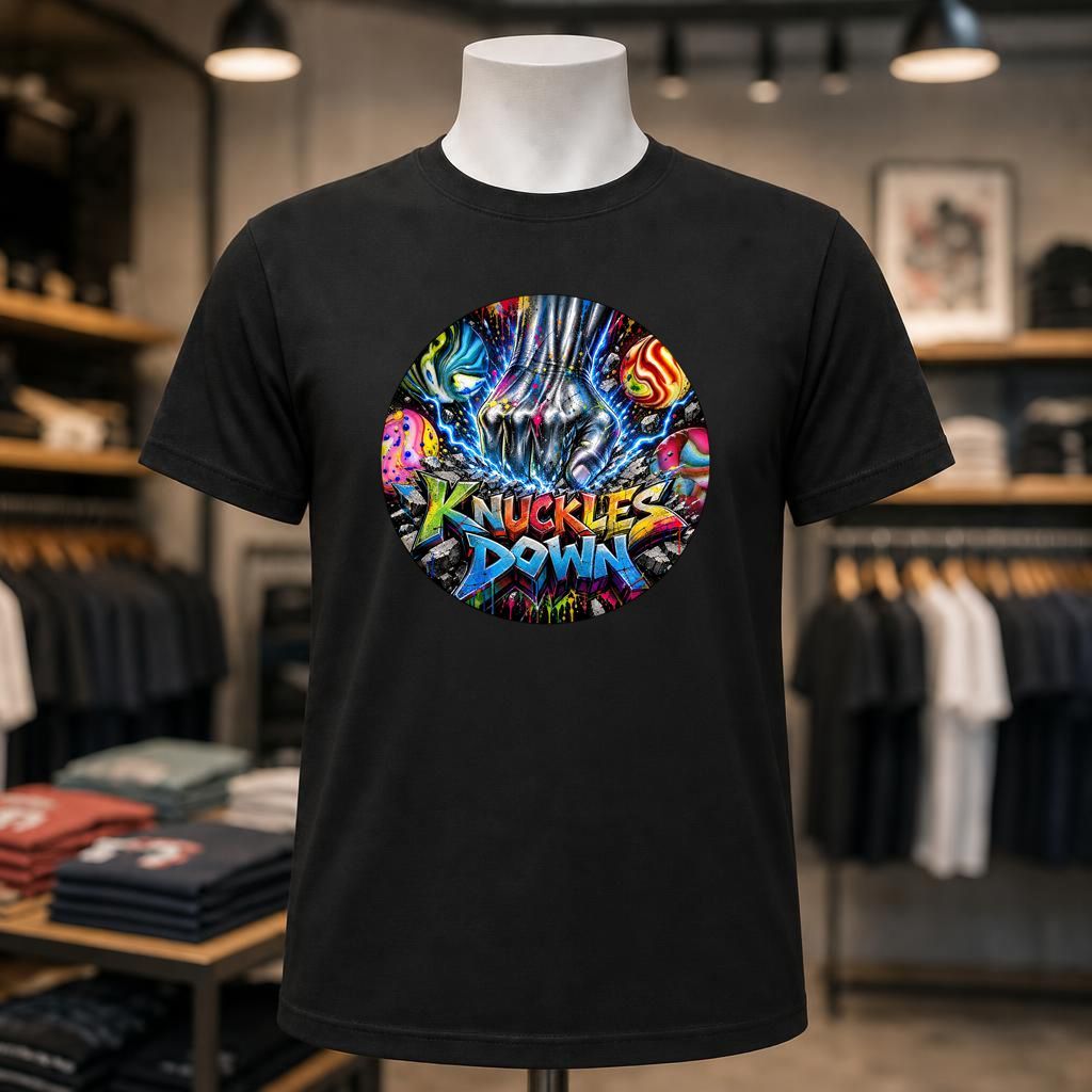 Knuckles Down Short Sleeve Shirt Black Tee