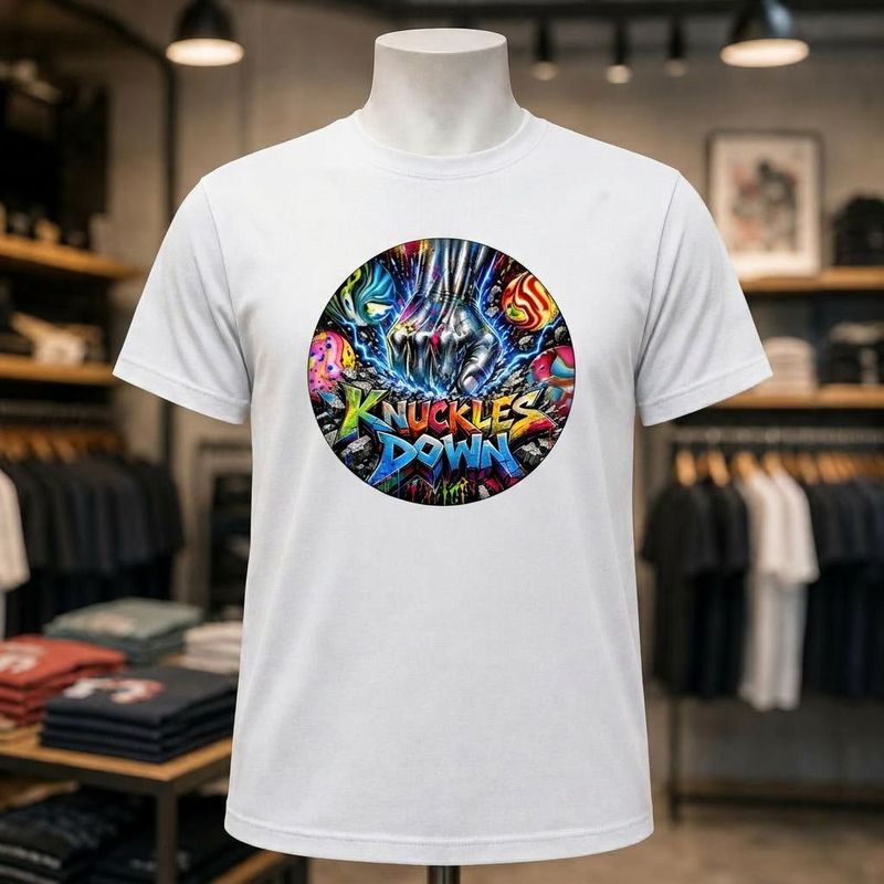 Knuckles Down Short Sleeve Shirt White Tee