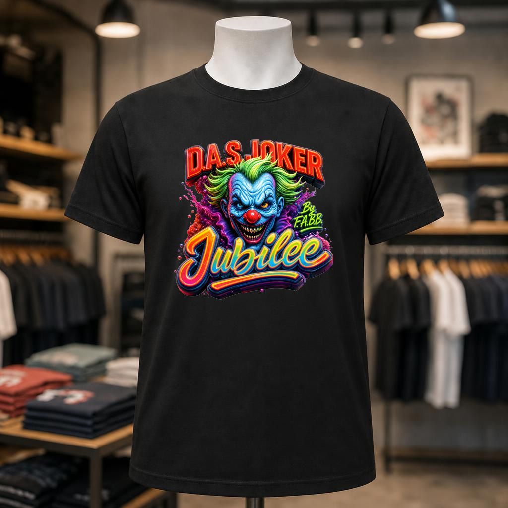 D.A.S. Joker Jubilee Short Sleeve Black Tee Shirt