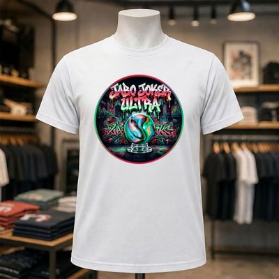 Jabo Joker Ultra Short Sleeve White Tee Shirt