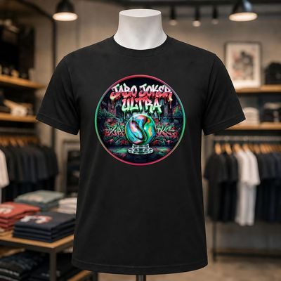 Jabo Joker Ultra Short Sleeve Black Tee Shirt