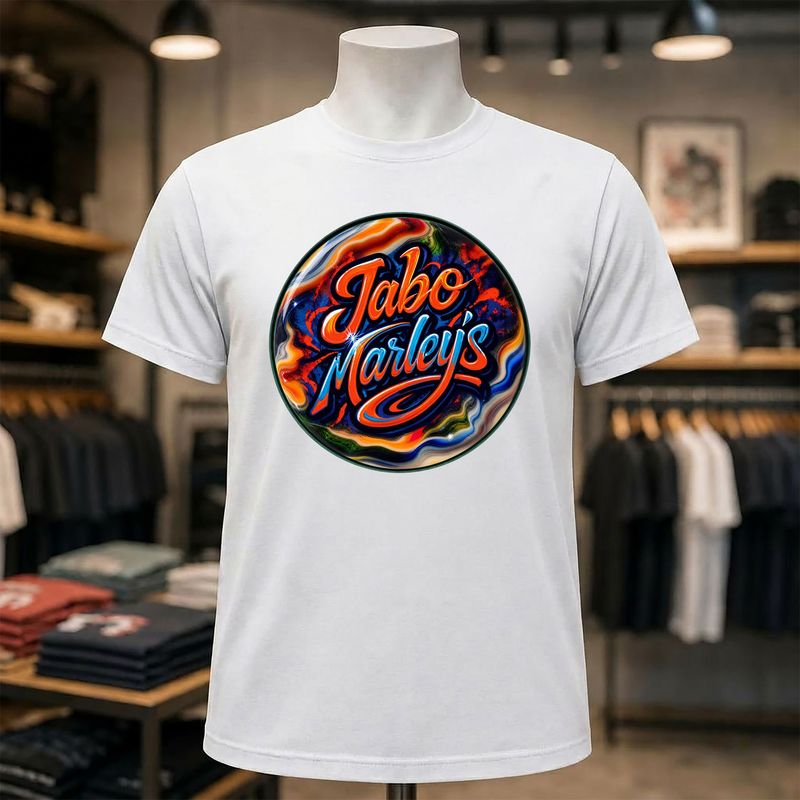 Jabo Marley Short Sleeve White Tee Shirt