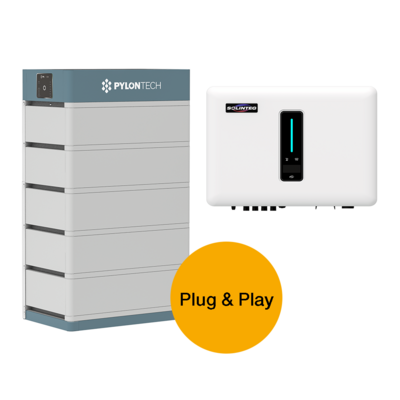 Plug&amp;Play-Set Solinteg Hybrid-WR 12kW/Pylontech Speicher Living